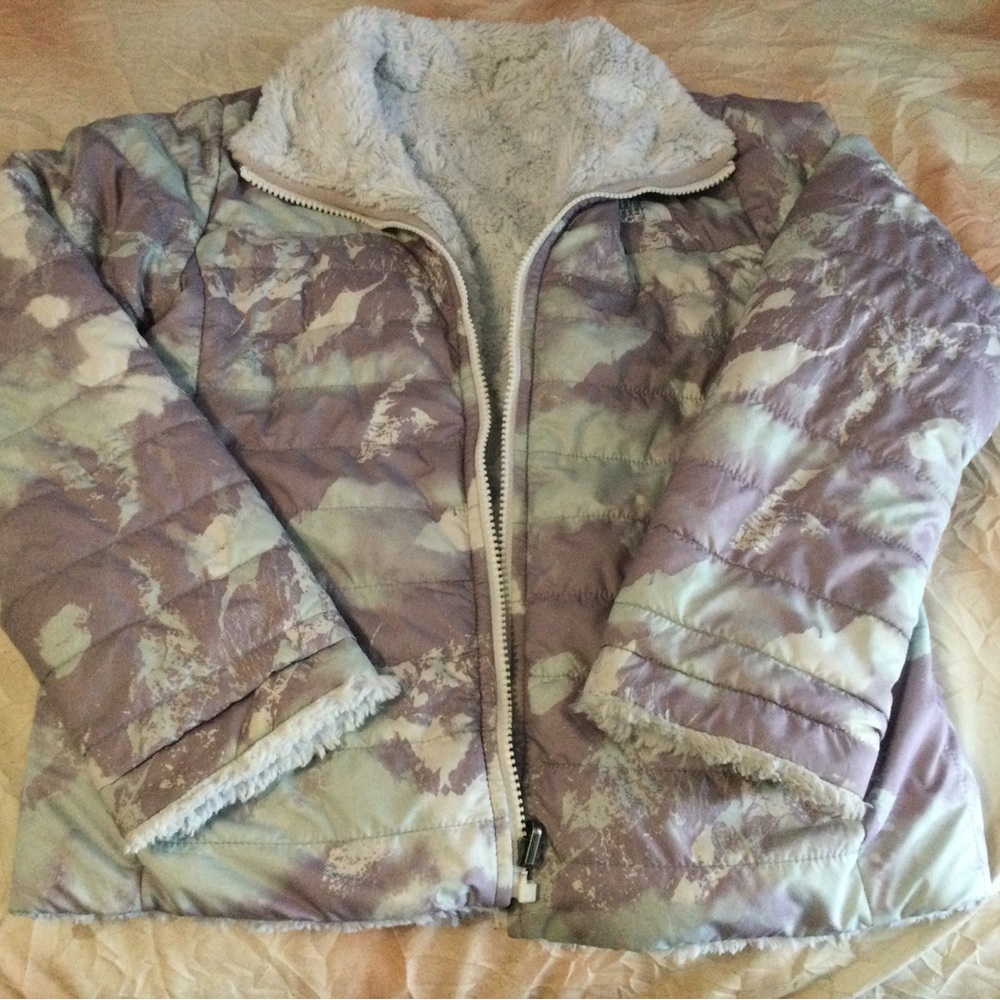 The north face size medium 10/12 reversible winter coat